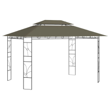 vidaXL tópszínű pavilon 4 x 3 x 2,7 m 160 g/m² kerti bútor