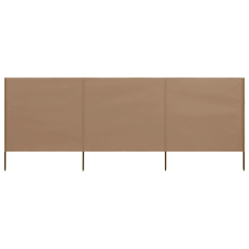 vidaXL tópszínű szövet 3-paneles szélfogó 400 x 160 cm kerti dekoráció