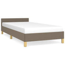 vidaXL tópszínű szövet ágykeret fejtámlával 100 x 200 cm (347395) ágy és ágykellék