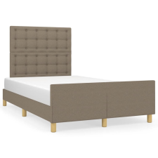 vidaXL tópszínű szövet ágykeret fejtámlával 120 x 200 cm (3125369) ágy és ágykellék