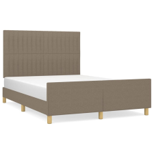 vidaXL tópszínű szövet ágykeret fejtámlával 140x190 cm (3125215) ágy és ágykellék