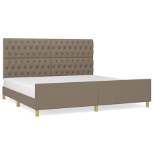 vidaXL tópszínű szövet ágykeret fejtámlával 200x200 cm (3125328) ágy és ágykellék