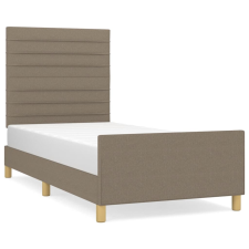vidaXL tópszínű szövet ágykeret fejtámlával 90 x 200 cm (3125110) ágy és ágykellék