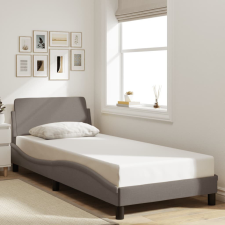 vidaXL tópszínű szövet ágykeret fejtámlával matrac nélkül 90x200 cm ágy és ágykellék
