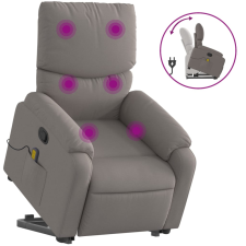 vidaXL tópszínű szövet dönthető masszázs- és állófotel (3204844) masszázsfotel
