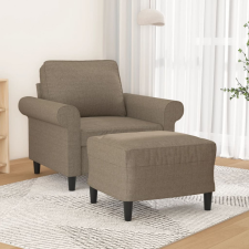 vidaXL tópszínű szövet kanapéfotel lábtartóval 60 cm bútor