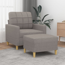 vidaXL tópszínű szövet kanapéfotel lábtartóval 60 cm bútor