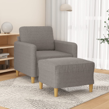 vidaXL tópszínű szövet kanapéfotel lábtartóval 60 cm bútor