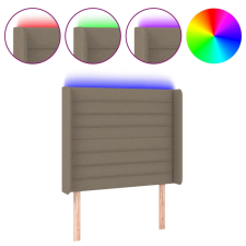 vidaXL tópszínű szövet LED-es fejtámla 103x16x118/128 cm (3124182) ágy és ágykellék