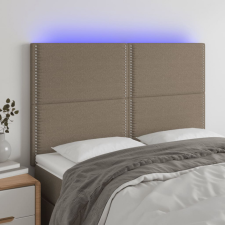 vidaXL tópszínű szövet LED-es fejtámla 144x5x118/128 cm ágy és ágykellék