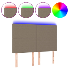 vidaXL tópszínű szövet LED-es fejtámla 144x5x118/128 cm (3122146) ágy és ágykellék