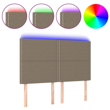 vidaXL tópszínű szövet LED-es fejtámla 144x5x118/128 cm (3122286) ágy és ágykellék