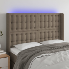 vidaXL tópszínű szövet LED-es fejtámla 147x16x118/128 cm ágy és ágykellék