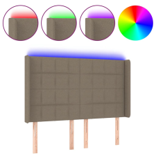 vidaXL tópszínű szövet LED-es fejtámla 147x16x118/128 cm (3124050) ágy és ágykellék