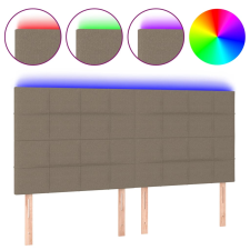 vidaXL tópszínű szövet LED-es fejtámla 180x5x118/128 cm (3122442) ágy és ágykellék