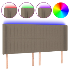 vidaXL tópszínű szövet LED-es fejtámla 183x16x118/128 cm (3124304) ágy és ágykellék