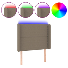 vidaXL tópszínű szövet LED-es fejtámla 93x16x118/128 cm (3123894) ágy és ágykellék