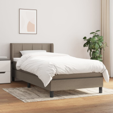 vidaXL tópszínű szövet rugós ágy matraccal 100 x 200 cm ágy és ágykellék