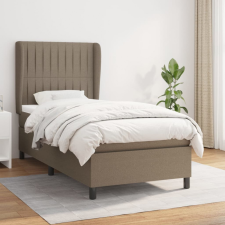 vidaXL Tópszínű szövet rugós ágy matraccal 100 x 200 cm ágy és ágykellék