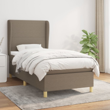 vidaXL Tópszínű szövet rugós ágy matraccal 100 x 200 cm ágy és ágykellék