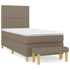 vidaXL tópszínű szövet rugós ágy matraccal 100 x 200 cm ágy és ágykellék