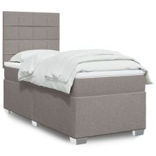 vidaXL tópszínű szövet rugós ágy matraccal 100 x 200 cm ágy és ágykellék
