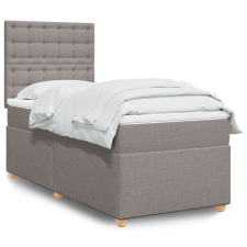 vidaXL tópszínű szövet rugós ágy matraccal 100 x 200 cm ágy és ágykellék