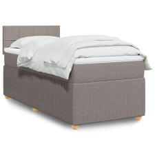 vidaXL tópszínű szövet rugós ágy matraccal 100 x 200 cm ágy és ágykellék