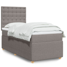 vidaXL tópszínű szövet rugós ágy matraccal 100 x 200 cm ágy és ágykellék