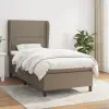 vidaXL Tópszínű szövet rugós ágy matraccal 100 x 200 cm
