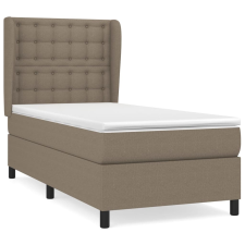 vidaXL tópszínű szövet rugós ágy matraccal 100 x 200 cm (3128265) ágy és ágykellék