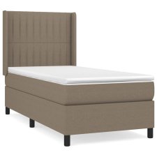 vidaXL tópszínű szövet rugós ágy matraccal 100 x 200 cm (3131573) ágy és ágykellék