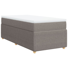vidaXL tópszínű szövet rugós ágy matraccal 100 x 200 cm (3285550) ágy és ágykellék
