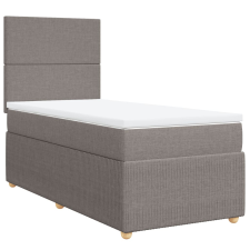 vidaXL tópszínű szövet rugós ágy matraccal 100 x 200 cm (3291964) ágy és ágykellék
