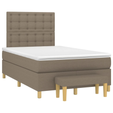 vidaXL tópszínű szövet rugós ágy matraccal 120 x 190 cm ágy és ágykellék
