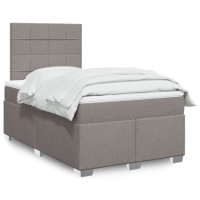 vidaXL tópszínű szövet rugós ágy matraccal 120 x 200 cm ágy és ágykellék