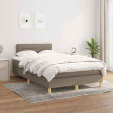 vidaXL tópszínű szövet rugós ágy matraccal 120 x 200 cm ágy és ágykellék