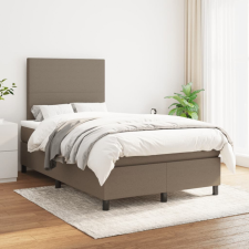 vidaXL tópszínű szövet rugós ágy matraccal 120 x 200 cm ágy és ágykellék