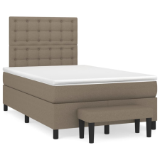 vidaXL tópszínű szövet rugós ágy matraccal 120 x 200 cm (3136905) ágy és ágykellék