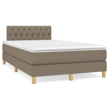 vidaXL tópszínű szövet rugós ágy matraccal 120 x 200 cm (3140845) ágy és ágykellék