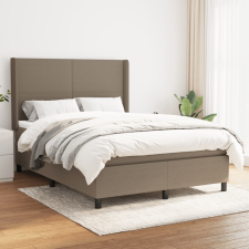 vidaXL tópszínű szövet rugós ágy matraccal 140 x 190 cm ágy és ágykellék