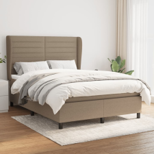 vidaXL tópszínű szövet rugós ágy matraccal 140 x 190 cm ágy és ágykellék