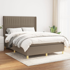 vidaXL tópszínű szövet rugós ágy matraccal 140 x 190 cm ágy és ágykellék