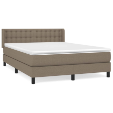 vidaXL tópszínű szövet rugós ágy matraccal 140 x 190 cm (3130029) ágy és ágykellék