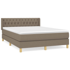 vidaXL tópszínű szövet rugós ágy matraccal 140 x 190 cm (3130509) ágy és ágykellék