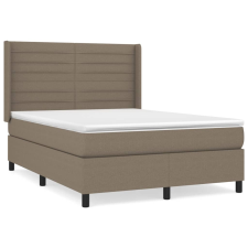 vidaXL tópszínű szövet rugós ágy matraccal 140 x 190 cm (3131509) ágy és ágykellék