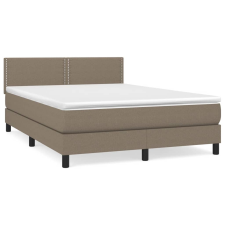 vidaXL tópszínű szövet rugós ágy matraccal 140 x 190 cm (3139973) ágy és ágykellék