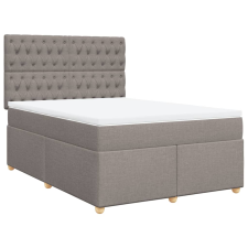vidaXL tópszínű szövet rugós ágy matraccal 140 x 190 cm (3291286) ágy és ágykellék