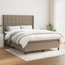 vidaXL tópszínű szövet rugós ágy matraccal 140 x 200 cm ágy és ágykellék