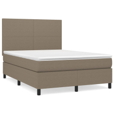vidaXL tópszínű szövet rugós ágy matraccal 140 x 200 cm (3141621) ágy és ágykellék